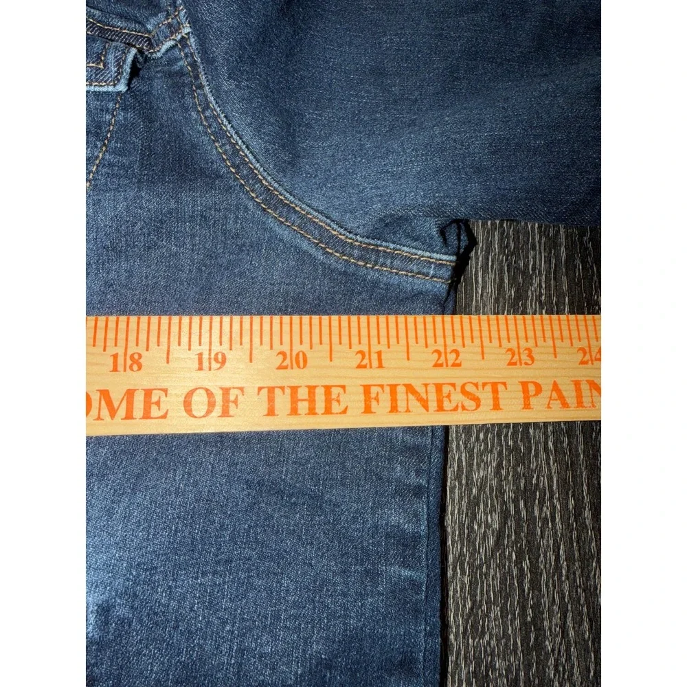Westport 1962 Womens XL Denim Trucker Jacket Dark Wash Button Up Blue Jean Coat - Picture 5 of 8